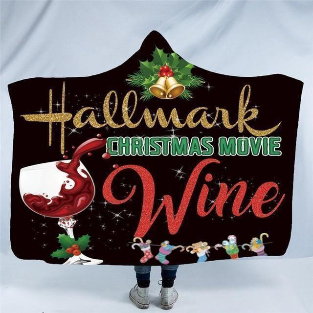 X-Mas Wine Hooded Blanket Christmas Decoration Ideas