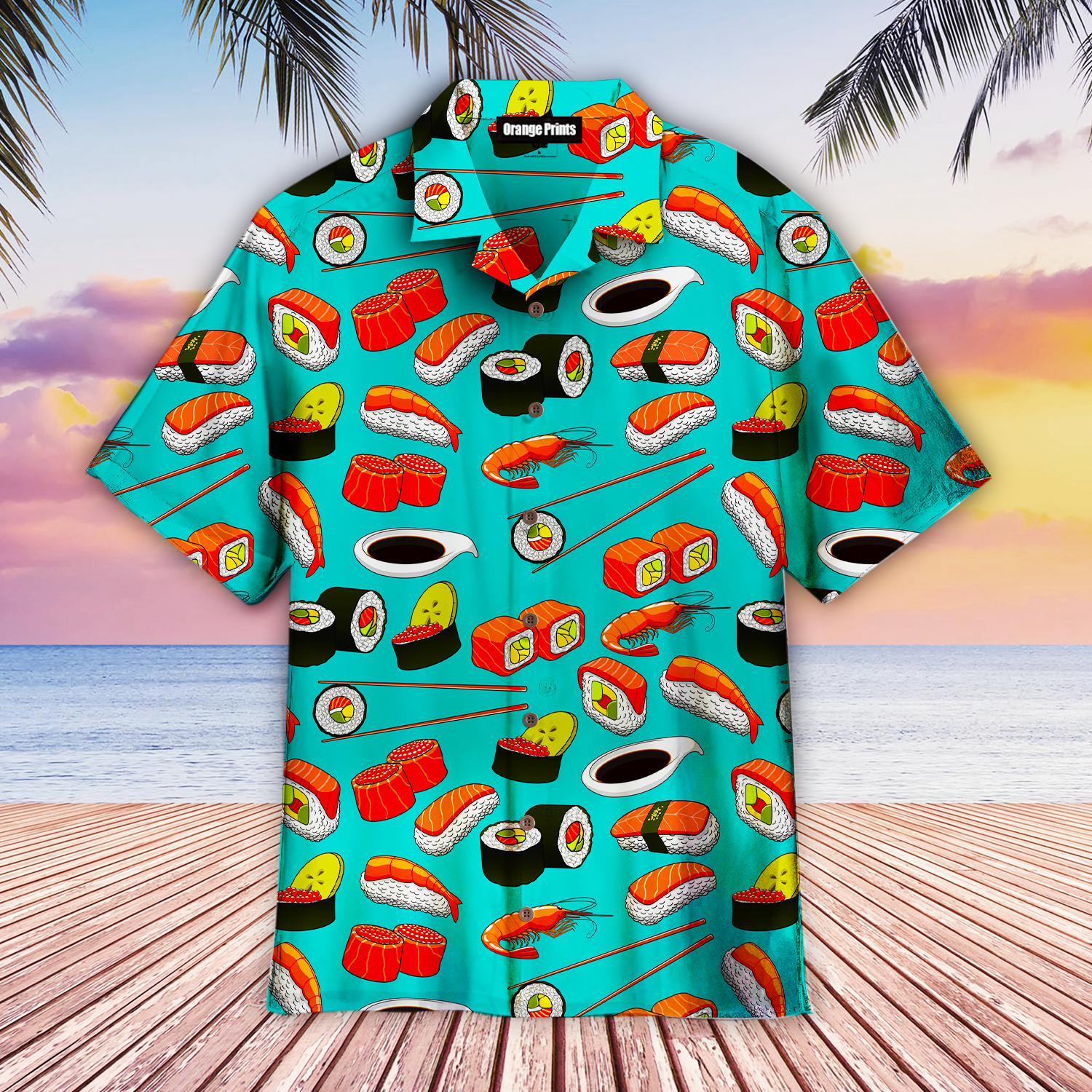 Sushi Rolls Japanese Seafood Hawaii Shirt For Men Women Ha103025