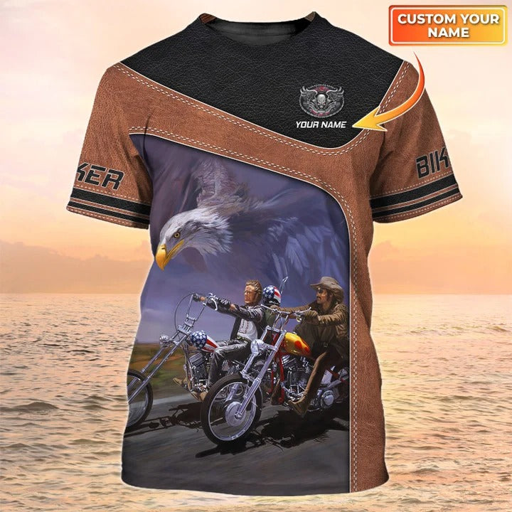 Biker Shirt Motocycle Custom T Shirt, 3D All Over Print Tshirt For Biker, Biker Gift