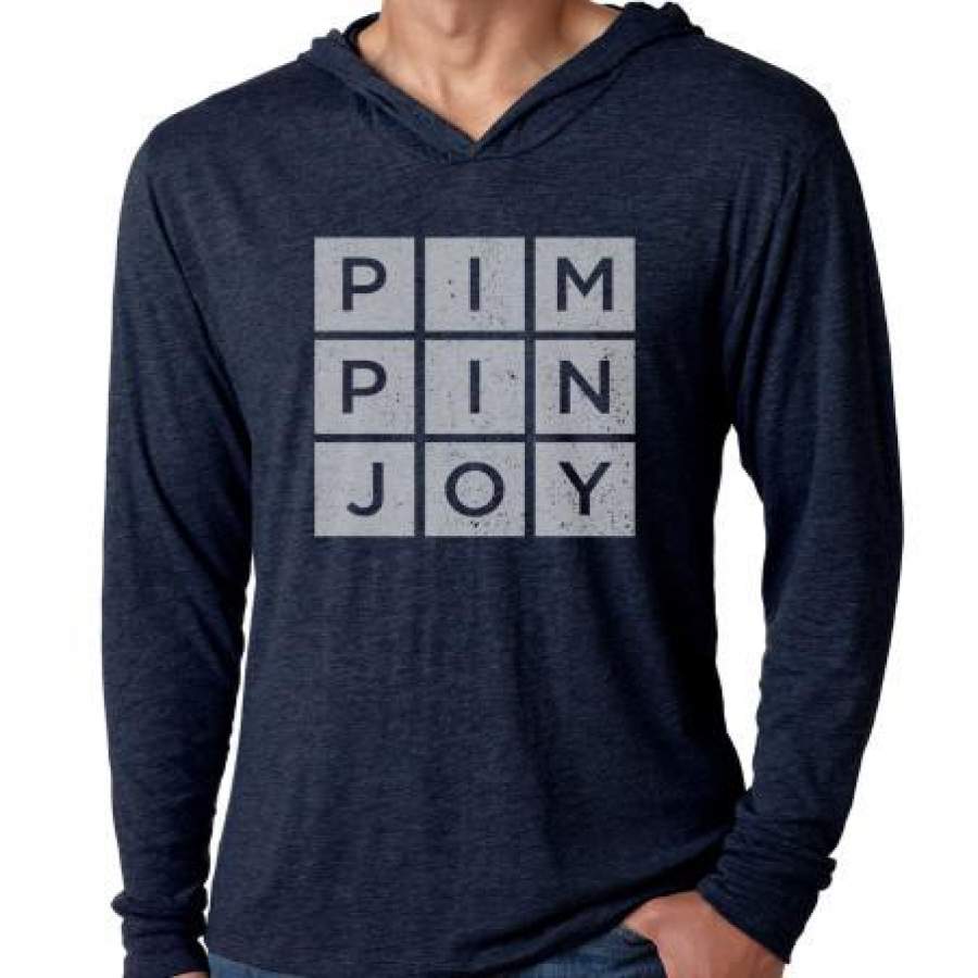 #PIMPINJOY Lightweight Tri-Blend Hoodie – Indigo