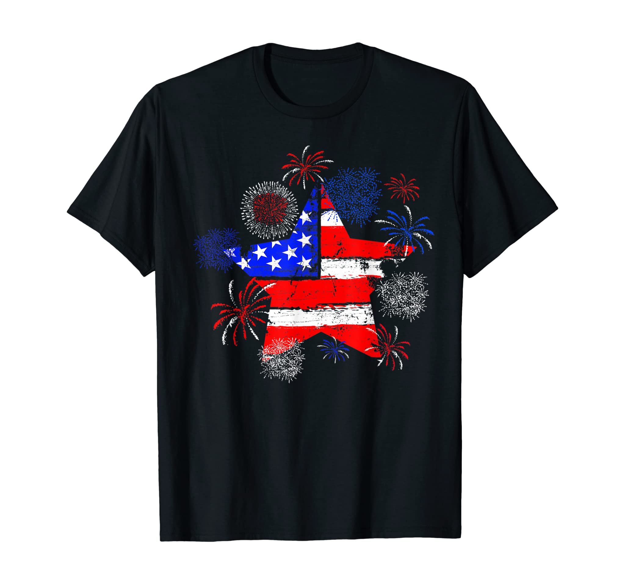 4th of July Stars Stripes US Flag Patriotic American Holiday T-Shirt