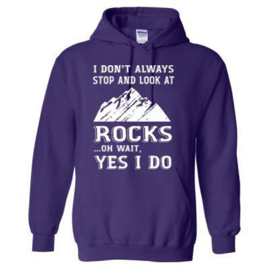 AGR I Dont Always Stop And Look At Rocks Wait I Do – Heavy Blend™ Hooded Sweatshirt