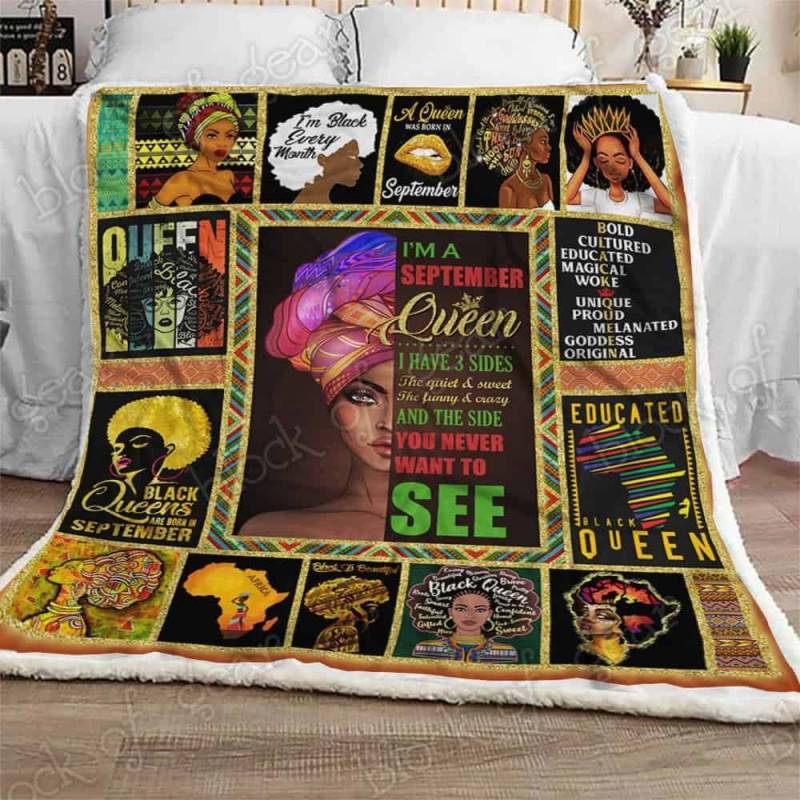 September Black Queen JQQ3299 Fleece Blanket