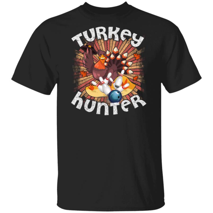 Turkey Hunters Play Bowling Funny Thanksgiving Turkey Loves  Long Sleeve T-Shirt