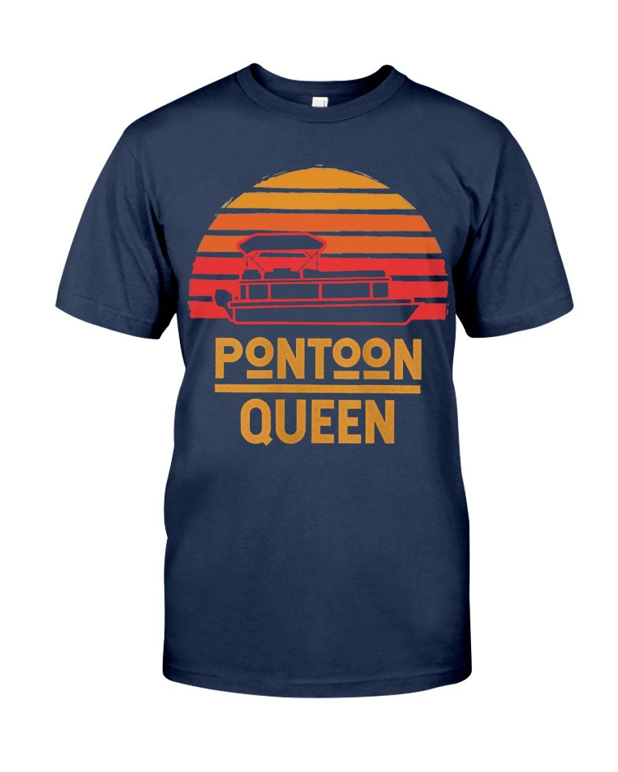 Vintage Pontoon Queen Funny Boating YQ1404741CL T-Shirt