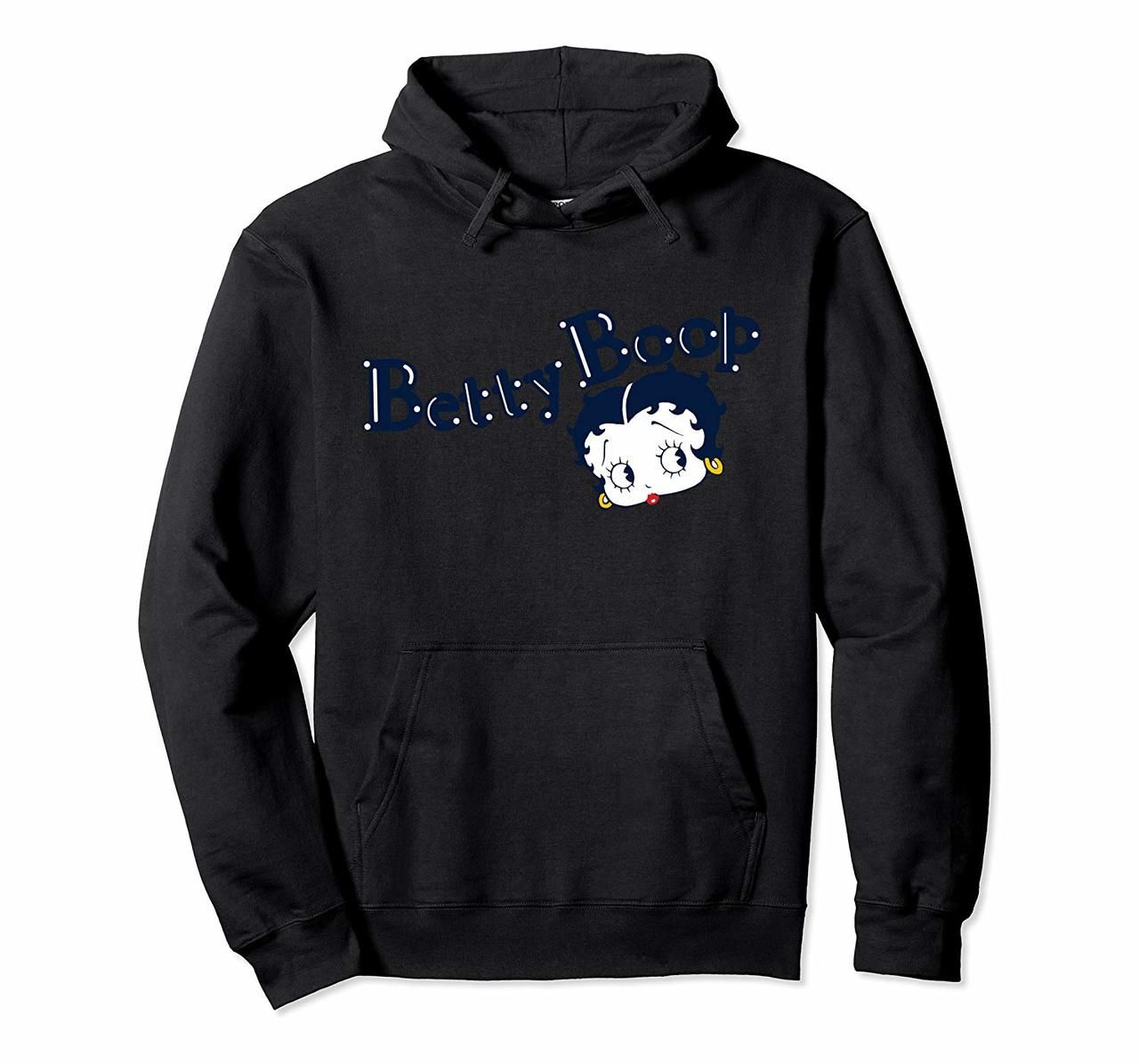 Betty Boop Head Retro Character Pullover Hoodie  Rughing's Signature Collection