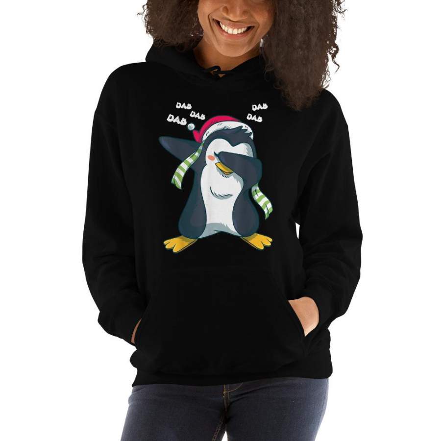 Christmas Pajama Dabbing Penguin Gift Christmas Hooded Sweatshirt Funny Family Pajamas