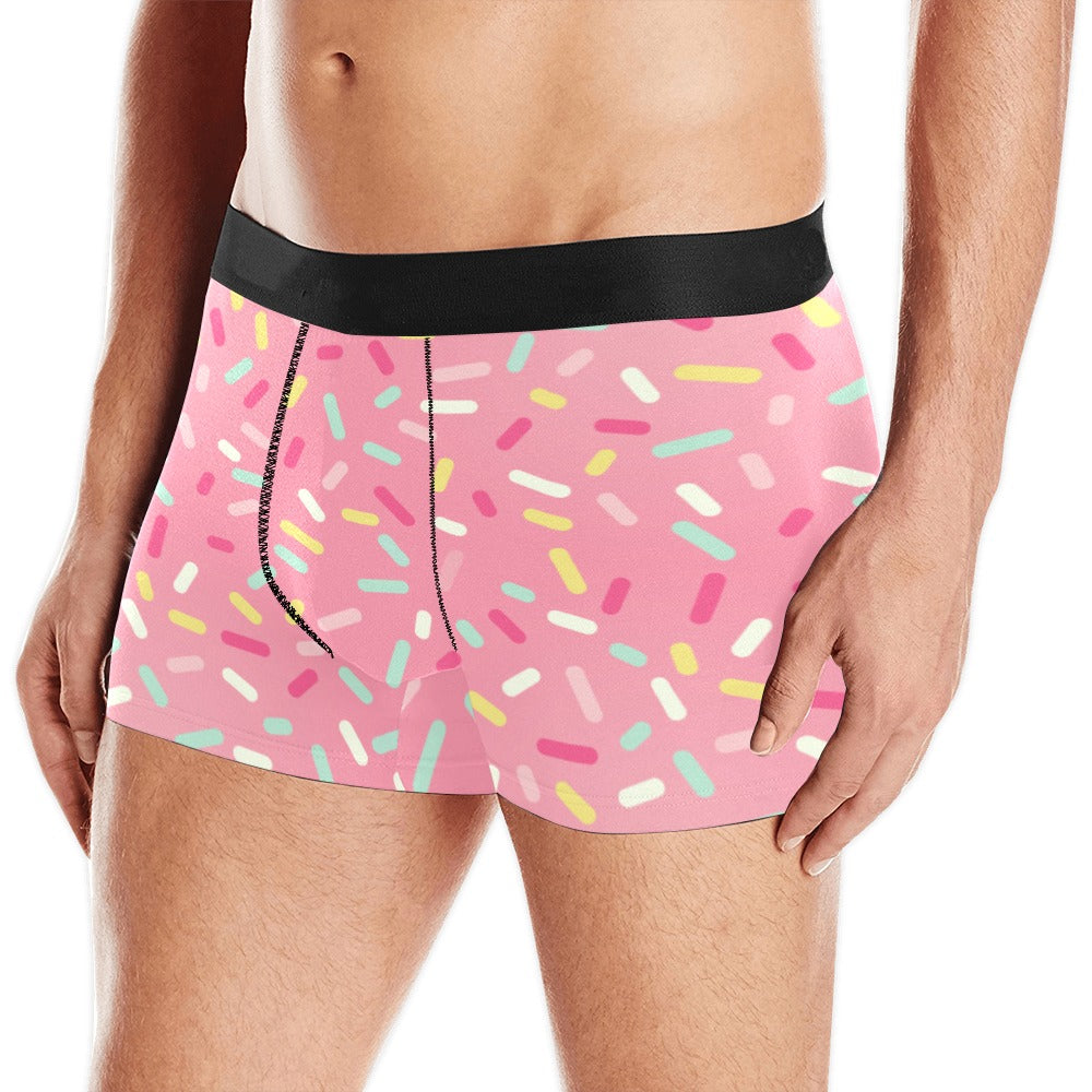 Pink Donut Glaze Candy Pattern Men’S All Over Print Boxer Briefs Men’S Underwear