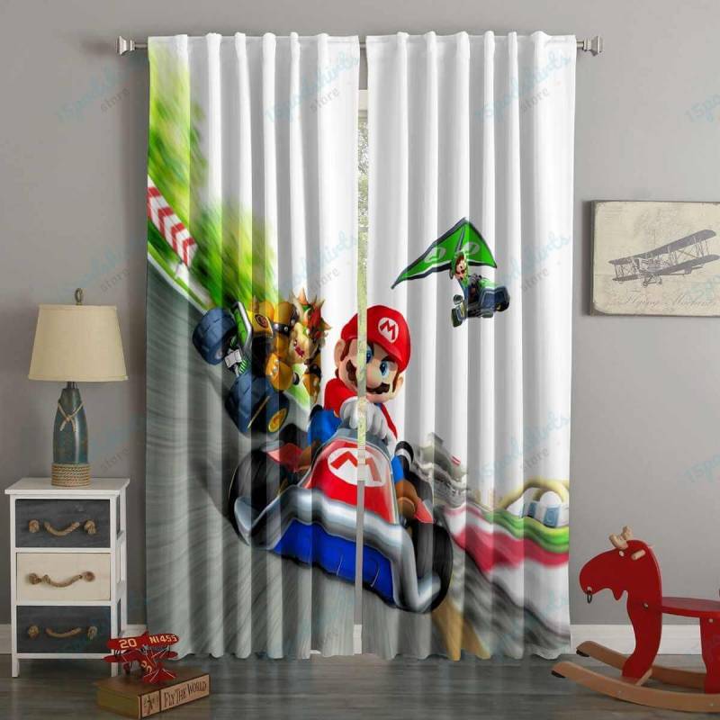 3D Printed Mario Kart Style Custom Living Room Curtains