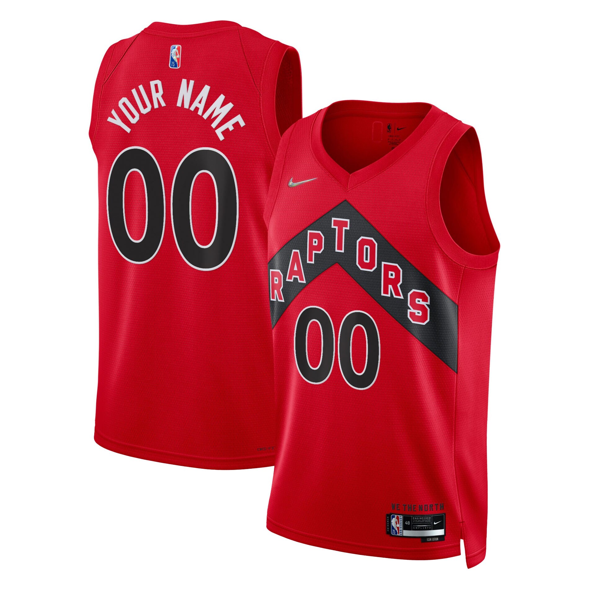 Toronto Raptors 2021/22 Diamond Swingman Custom Jersey – Icon Edition – Red