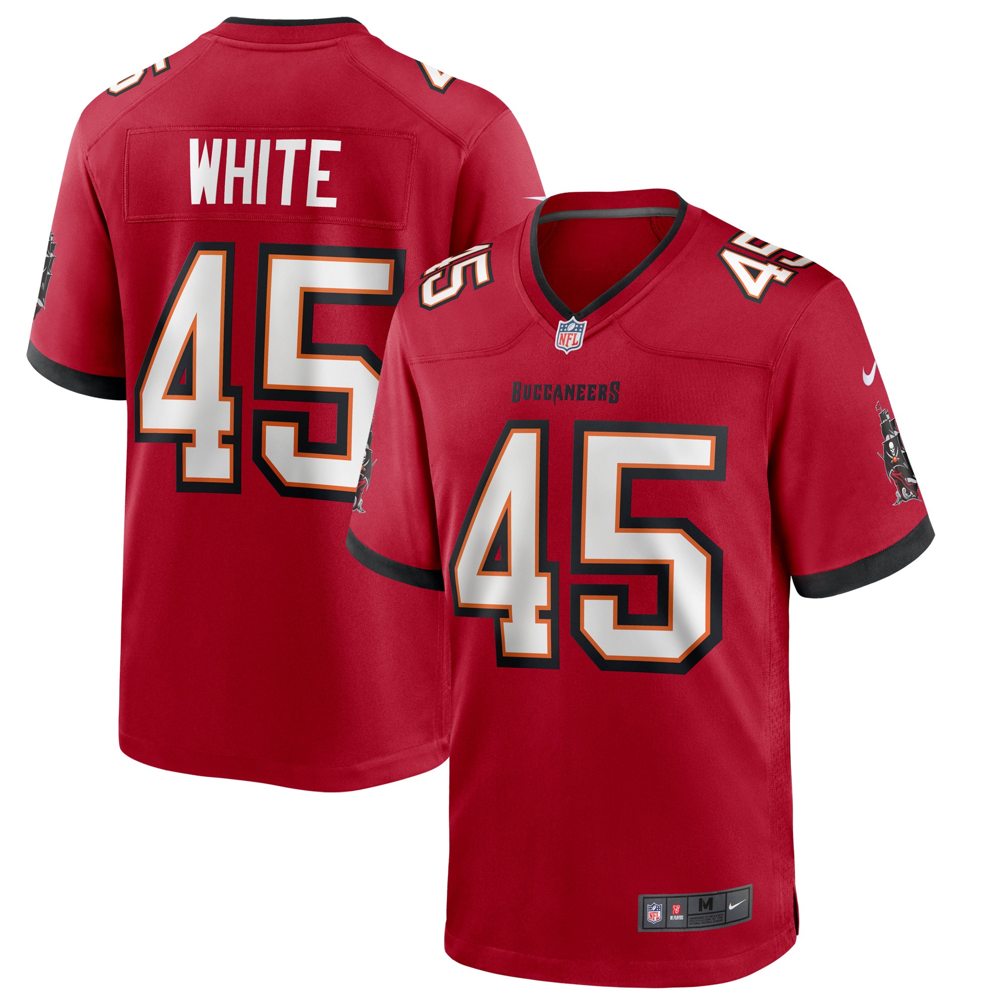 Men’s Tampa Bay Buccaneers Devin White Red Game Player Jersey