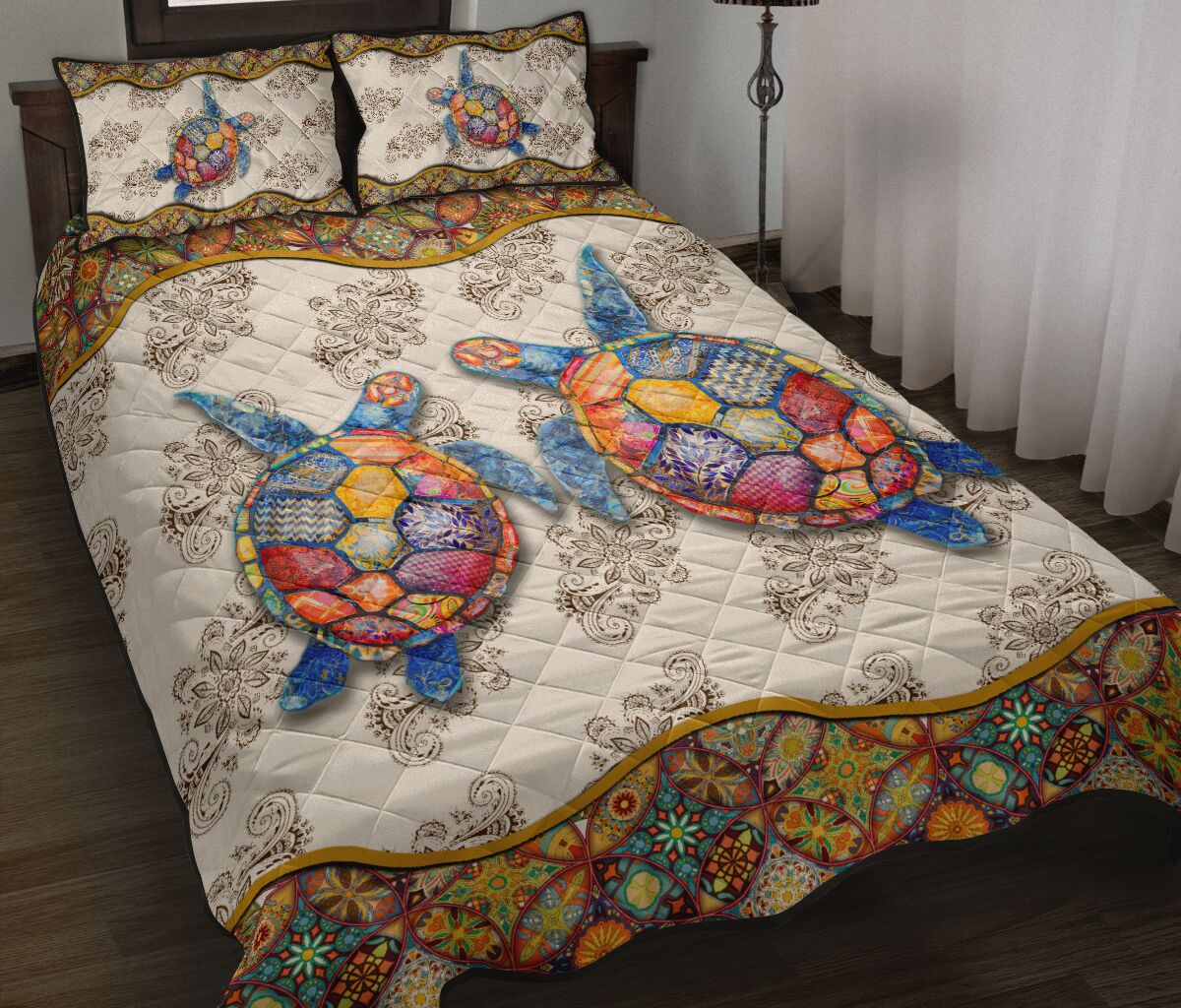 Vintage Turtle Turtle Quilt Set 0622