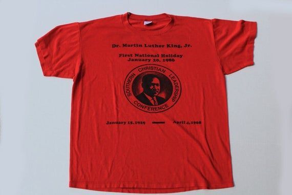 Martin Luther King Jr Shirt Hip Hop Rap 80S 1986 Holiday Thin 80S Vtg Black Lives Matter Blm Activist African American Shirt