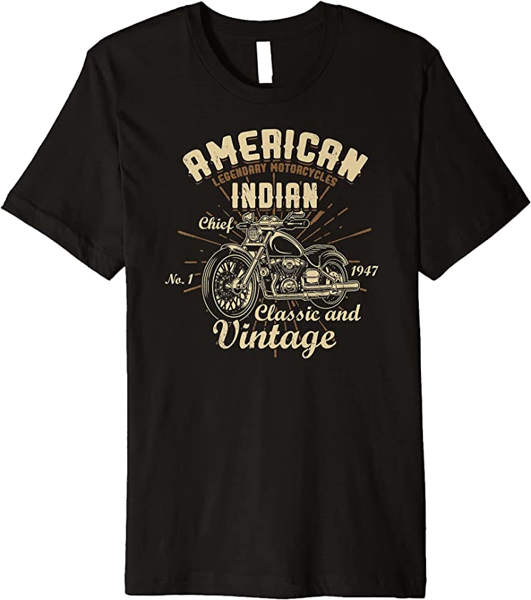 American Legendary Motorcycles Indian Chief Classic Vintage Premium T-Shirt