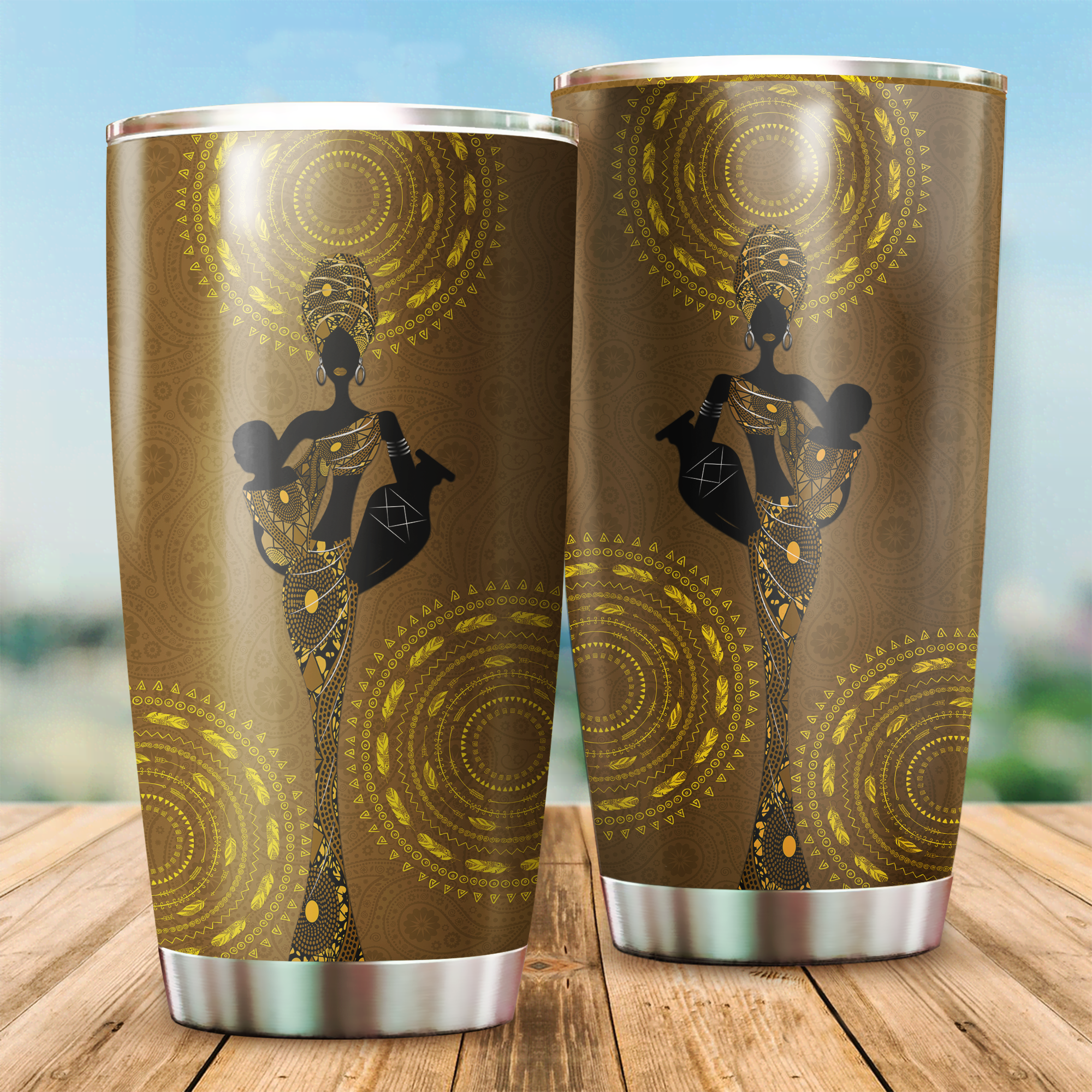 African Stainless Steel Tumbler 20Oz TN DA03052101