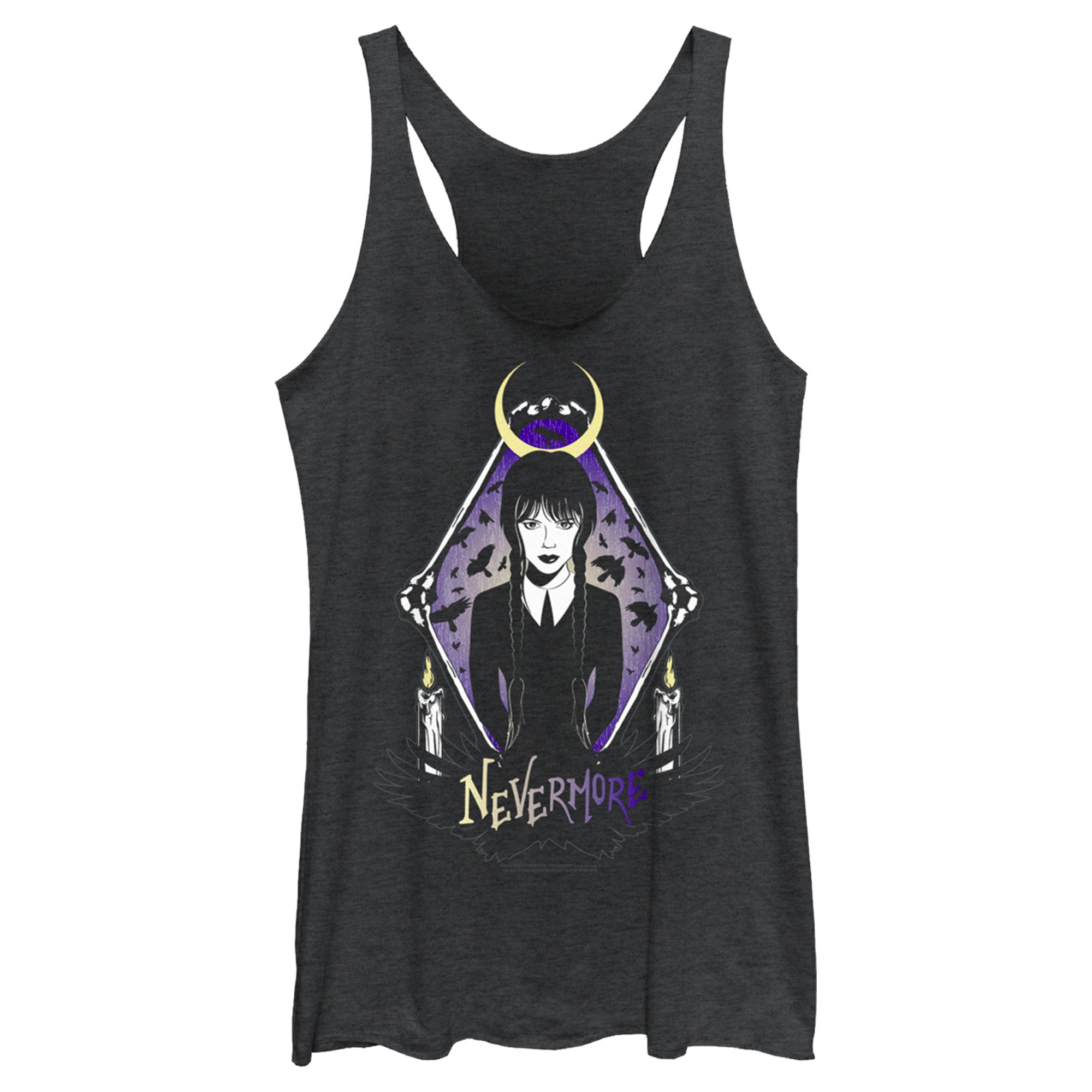 Women’S Wednesday Nevermore Portrait Racerback Tank Top