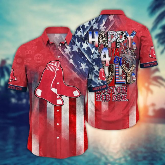 Boston Red Sox 4Th Of July Patriotic Hawaiian Shirt