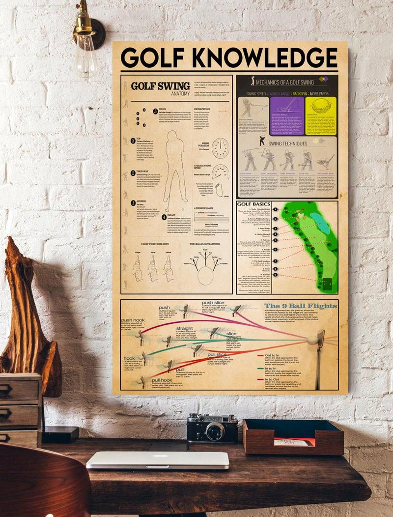 Golf Knowledge Golf Swing Vertical Poster – Andressierra Shop