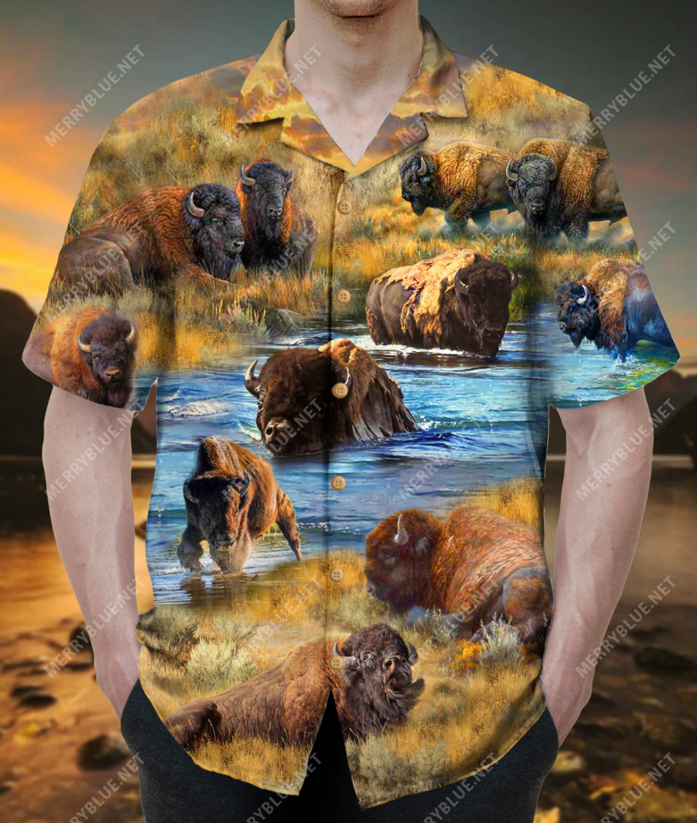 Stand Your Ground Roam Wild And Free Bison Unisex Hawaii Shirt Ha51781