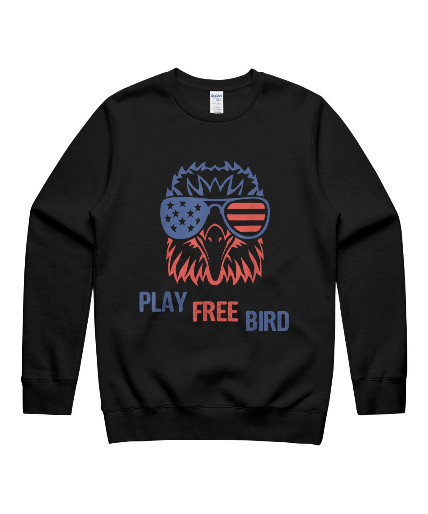 Play Free Bird Patriotic Eagle Tshirt 4Th Of July Usa Flag T-Shirt Unisex Crewneck Sweatshirt