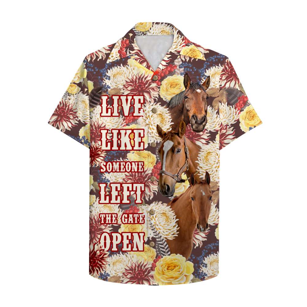 Farmer Live Like Someone Left The Gate Open Hawaii Aloha Shirt Ha5883