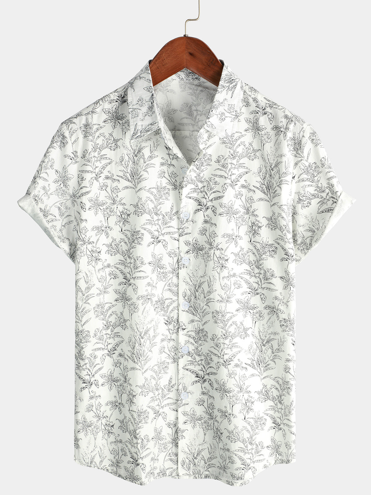 Summer Floral Print Button Hawaii Shirt Ha69189