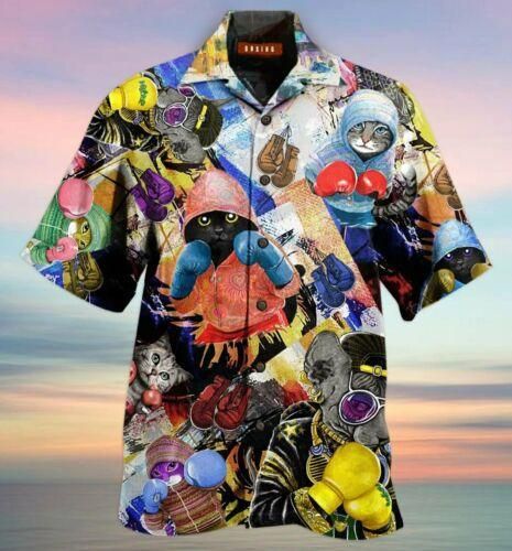 Amazing Boxing Cats Hawaiian Shirt | Unisex | Adult | Hw3795