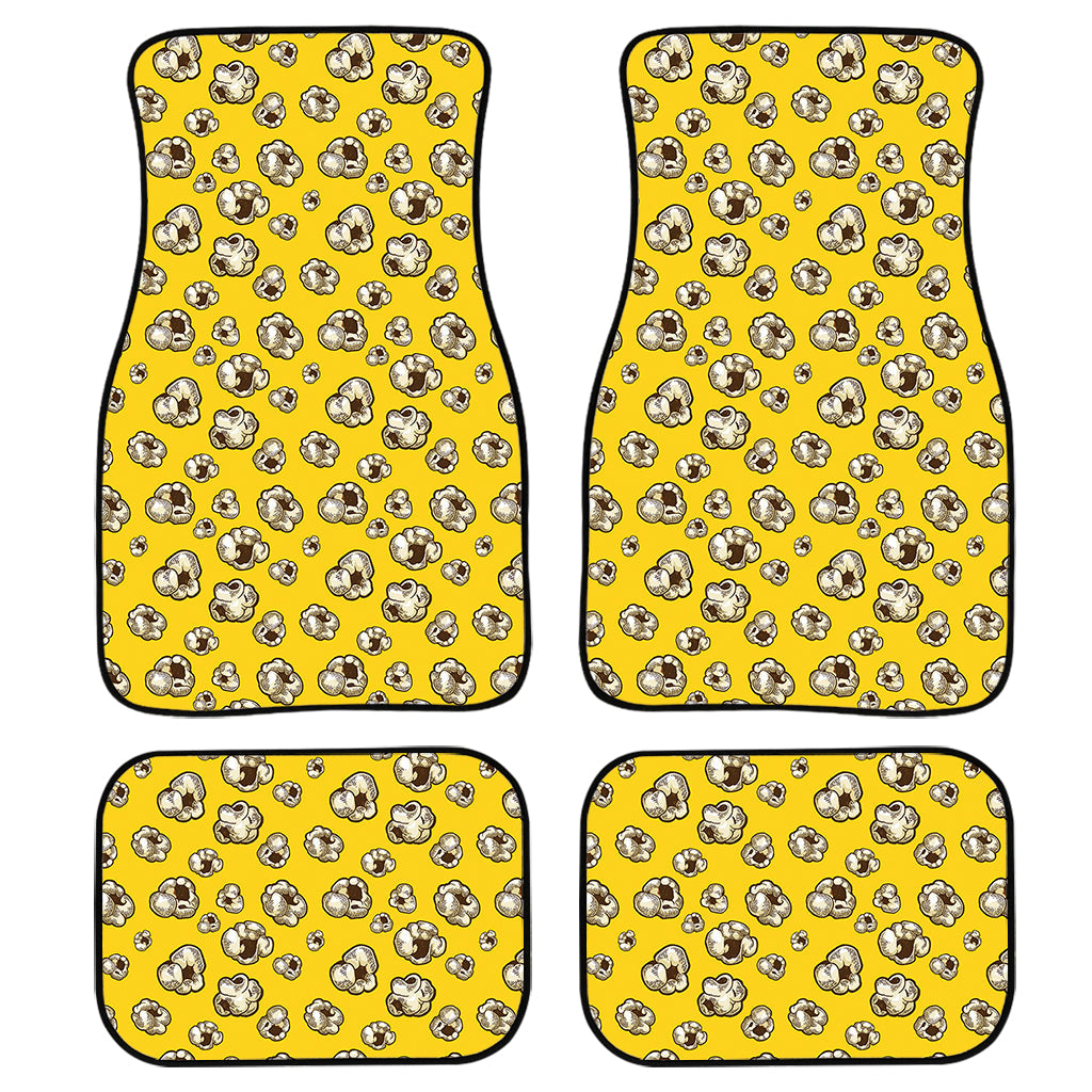 Popcorn Pattern Print Front And Back Car Floor Mats, Front Car Mat