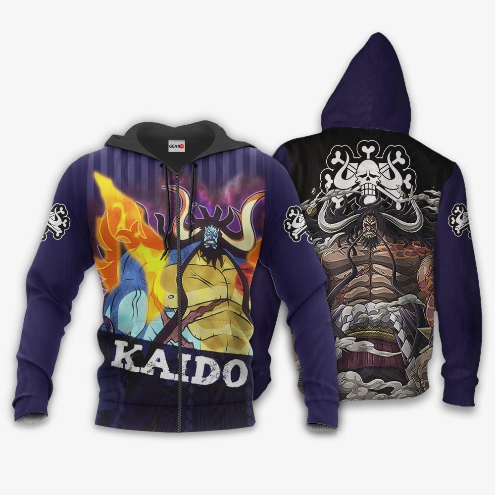 Yonko Kaido Hoodie One Piece Anime Shirt Jacket