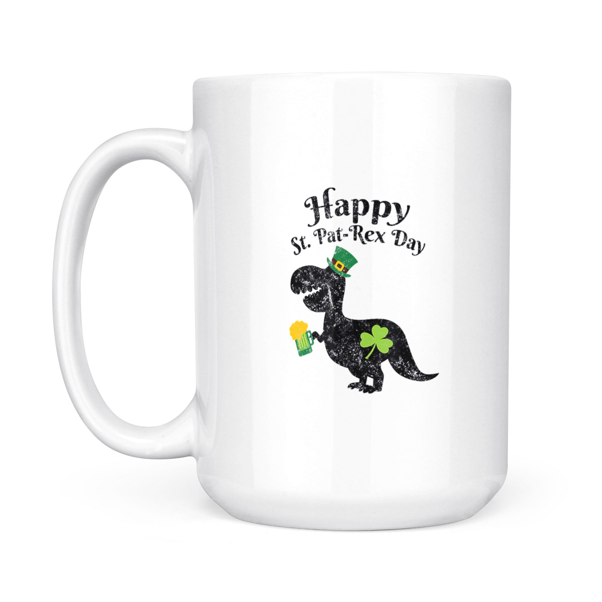 Vintage Happy Saint Pat Rex St Patrick’s Day  – White Mug