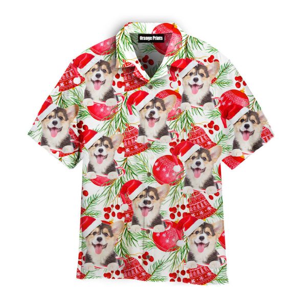 Corgi Puppy Dog Christmas Pattern Hawaiian Shirt | For Men & Women | Wt7262