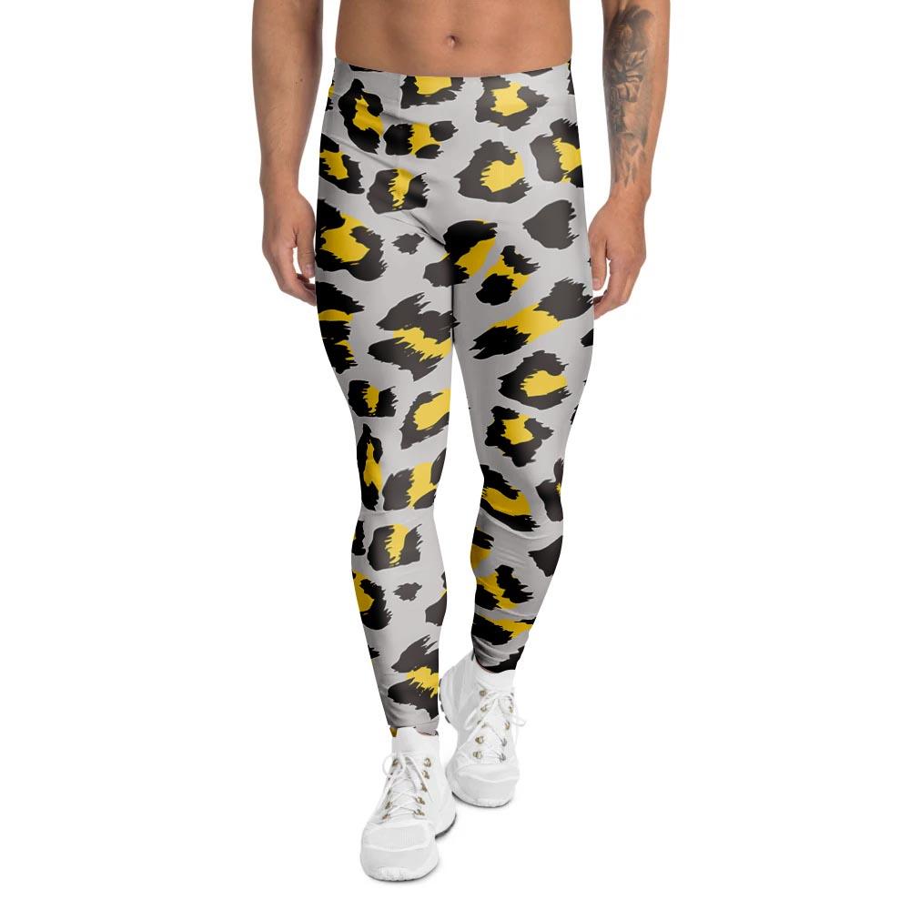 Grey Leopard Men’S Leggings