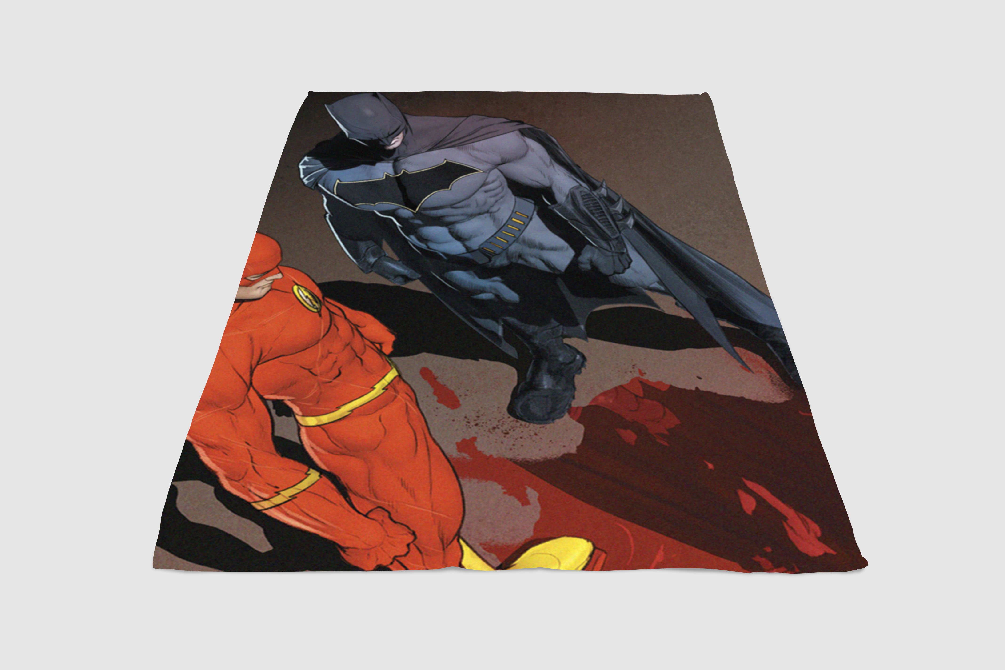 the flash and batman blanket