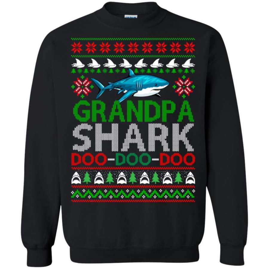 AGR Grandpa shark Doo Doo Doo Christmas sweatshirt