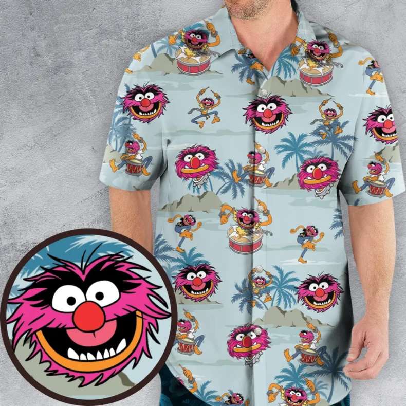 Animal The Muppet Show Drum Tropical Hawaiian Shirt