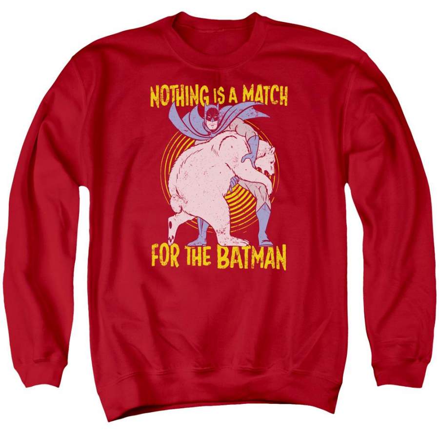 Batman – Bear Wrastling Adult Crewneck Sweatshirt