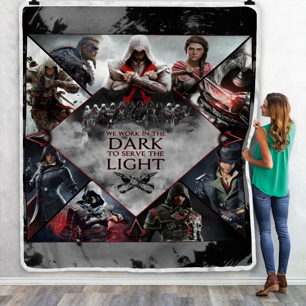 We Work In The Dark To Serve The Light Assassin’S Creed Throw Blanket