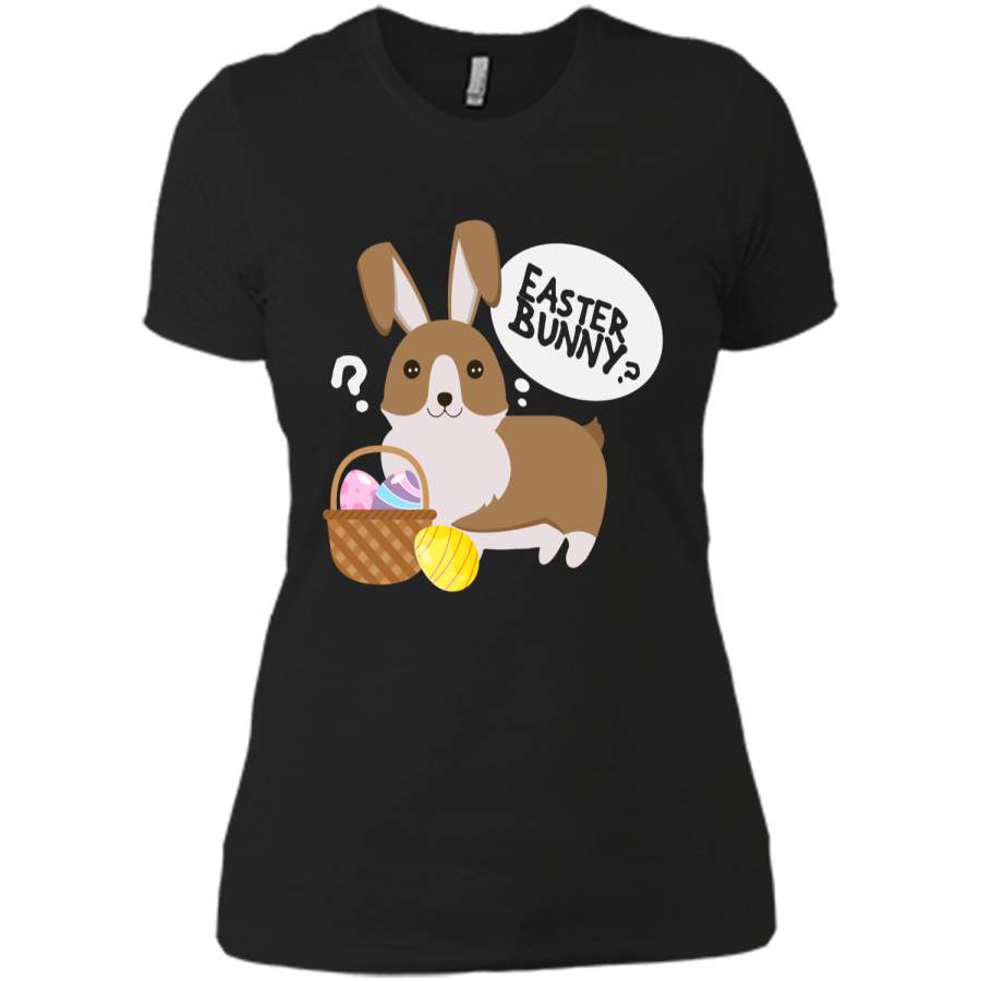 Corgi Easter Funny Shirt for Boys Girls Love Dog Puppy Next Level Ladies Boyfriend Tee