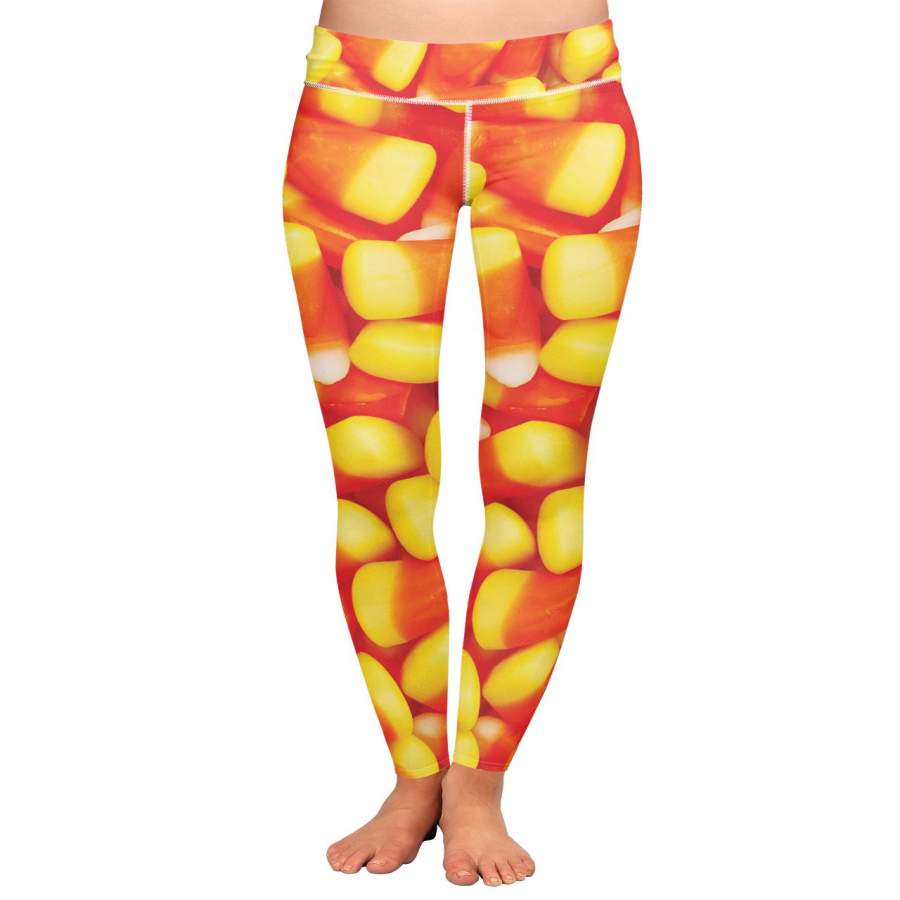 Candy Corn Yoga Leggings