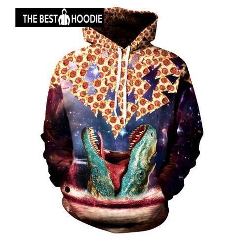 Spring Autumn Fashion Men Hoodies 3D Bodybuilding Casual Sweatshirts Printing Green Shark Bits Some Foods Comfortable Hoodies Sh5574