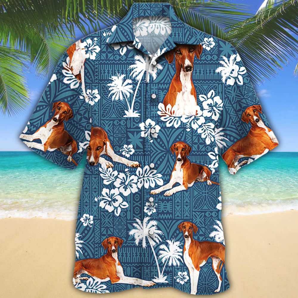 Azawakh Dog Lovers Blue Tribal Hawaii Shirt Ha44977