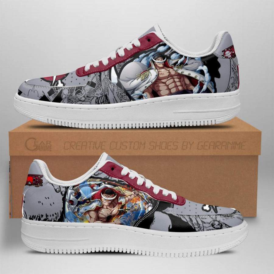 One Piece Whitebeard Air Sneakers One Piece Anime Shoes Fan Gift TT06