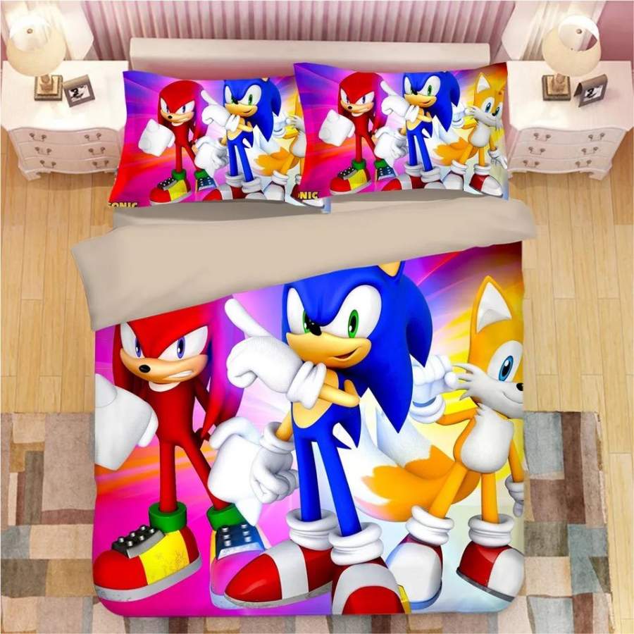 Sonic The Hedgehog #6 Duvet Cover Quilt Cover Pillowcase Bedding Set Bed Linen