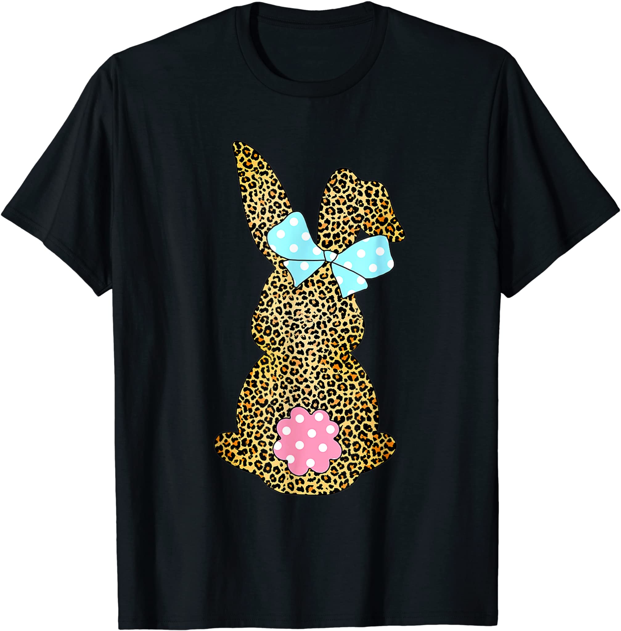 Happy Easter Cute Leopard Bunny Rabbit T-Shirt