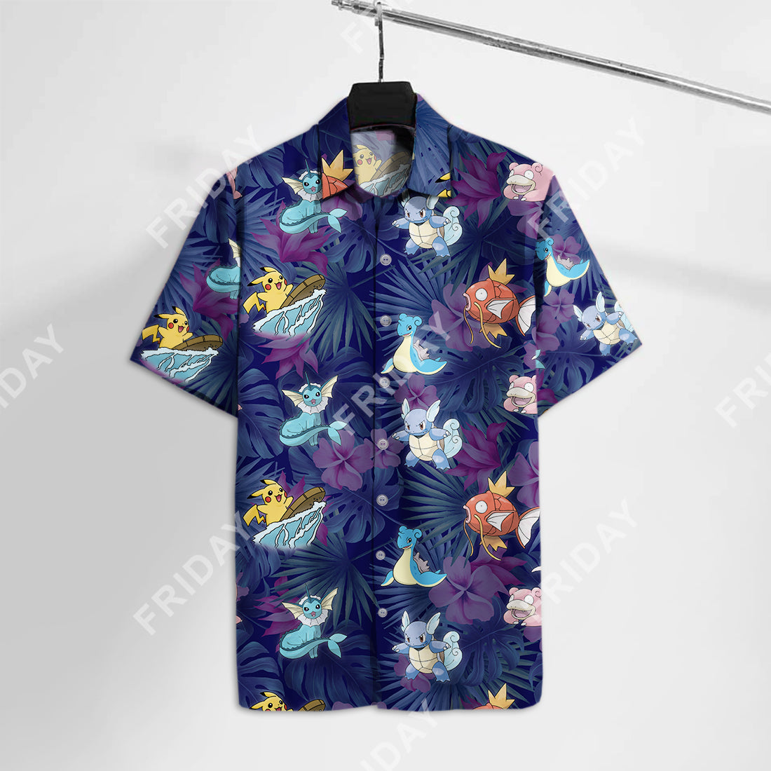 Unifinz Pokemon Hawaii Pika Magikarp Shirt Aloha Shirts 2022 Ha40607