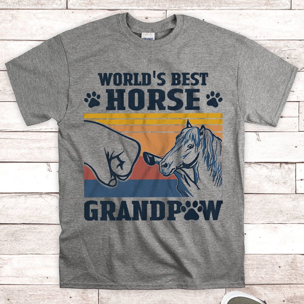 World’S Best Horse Grandpaw Shirts Gift For Horse Grandpa M0402 Nh95