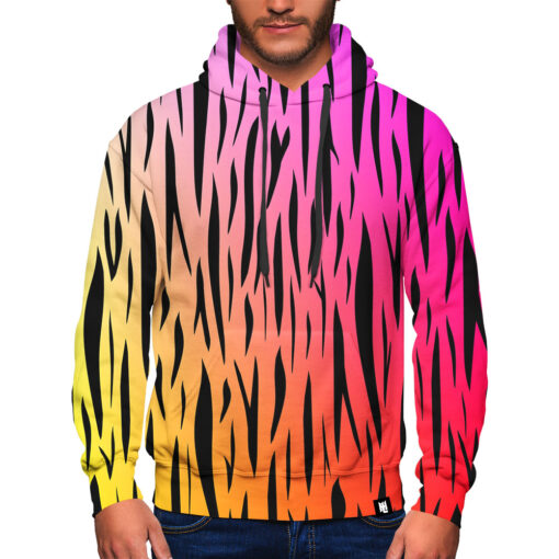 Tiger Print Color Hoodie