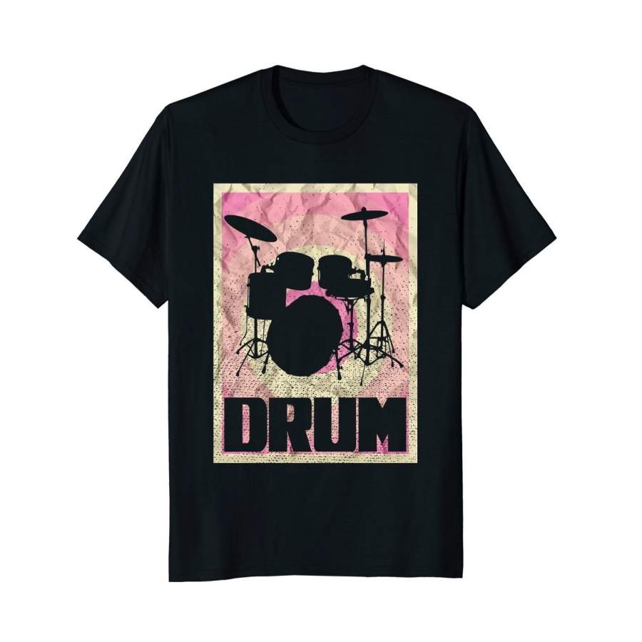 Vintage Drum Set Men’S Fashion T-Shirt