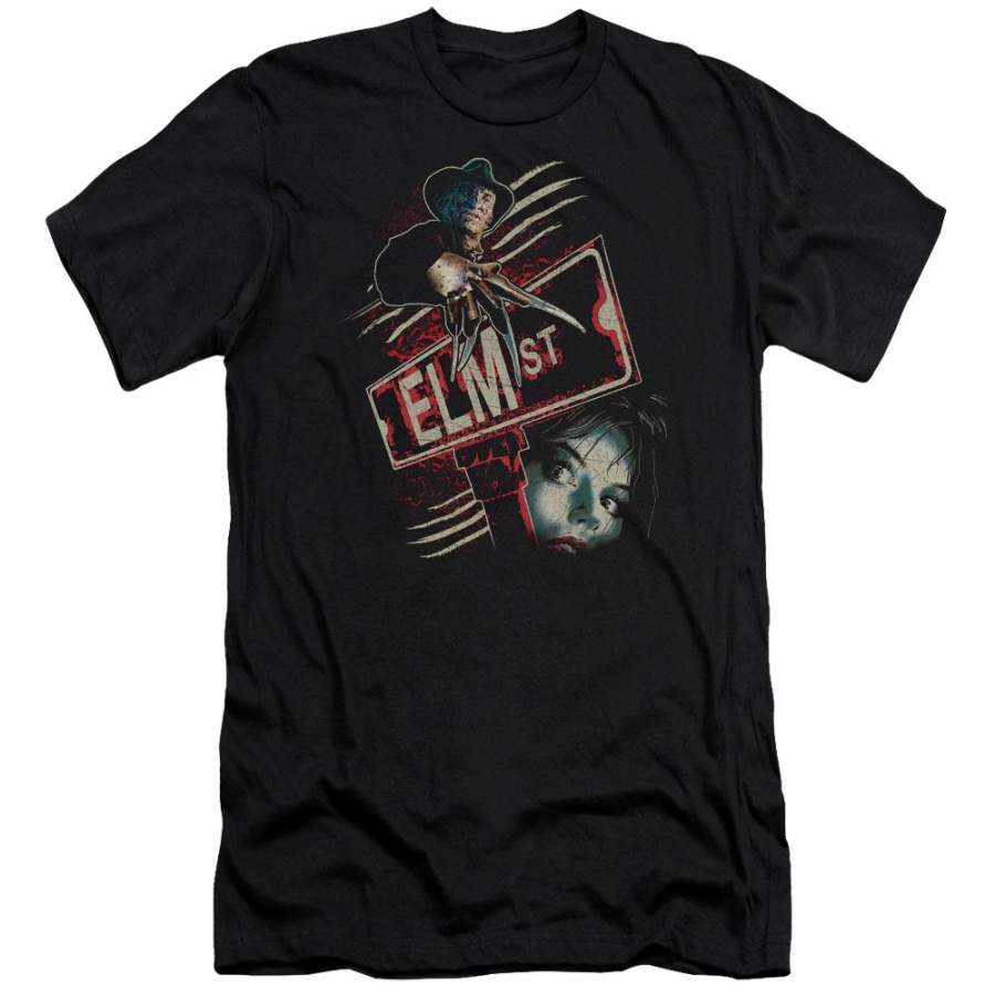 A Nightmare on Elm Street Elm St Men’s Premium Slim Fit T-Shirt