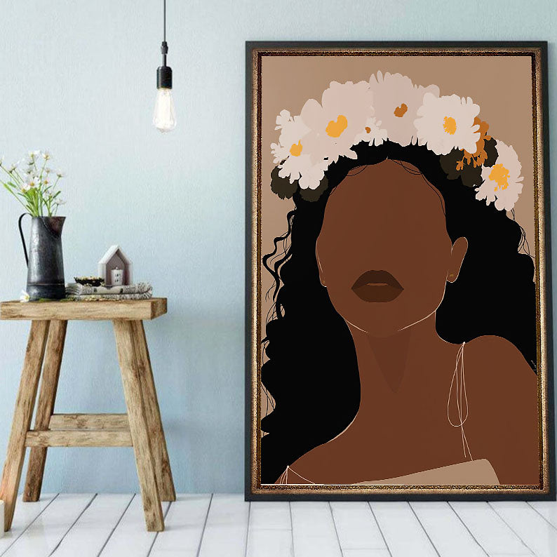 Afrocentric Canvas Amazing Black History Month Poster Prints African Girl Black King Artistic Wall Art Home Decoration